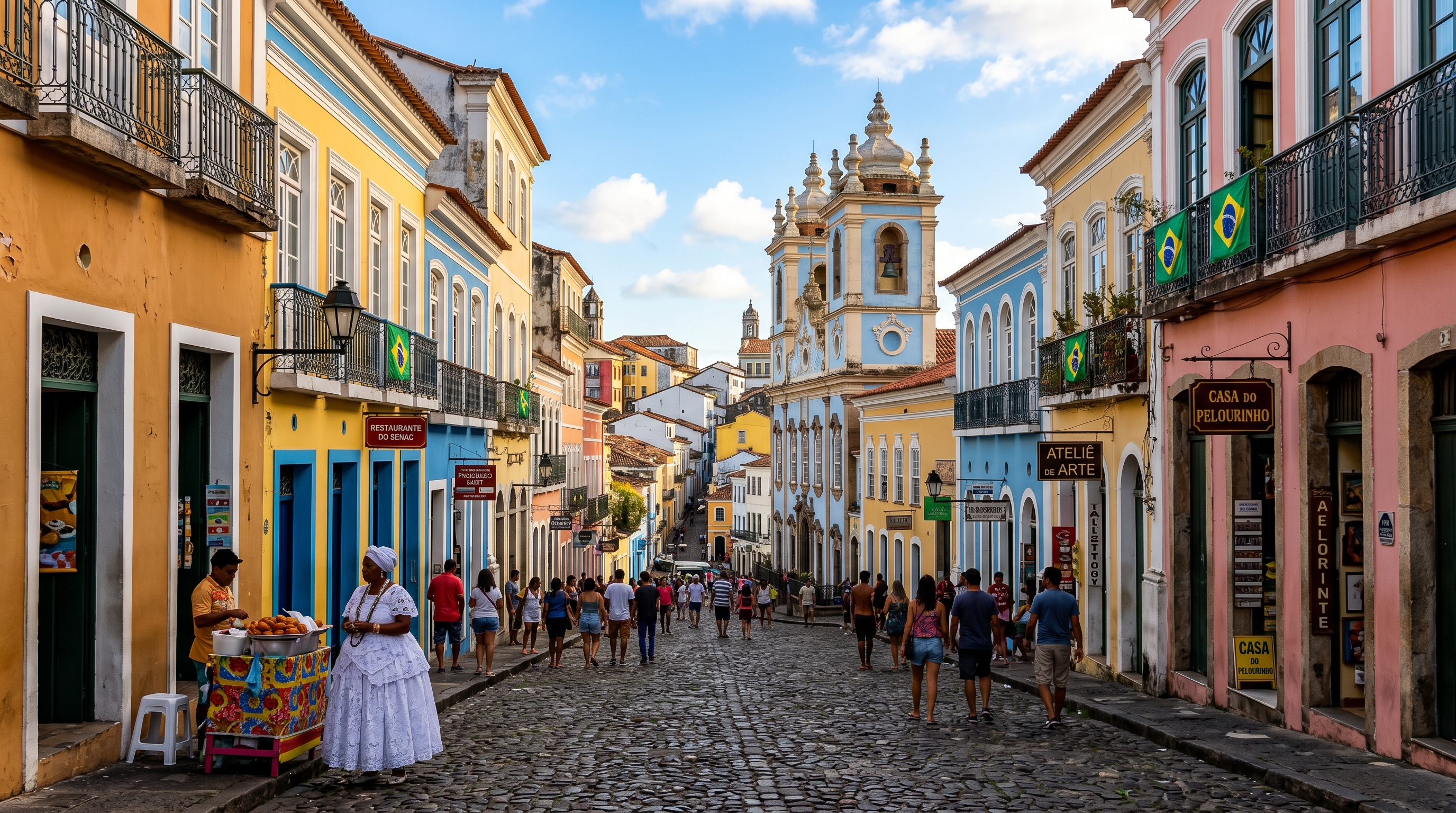Pelourinho em Salvador como imagem de destaque da campanha